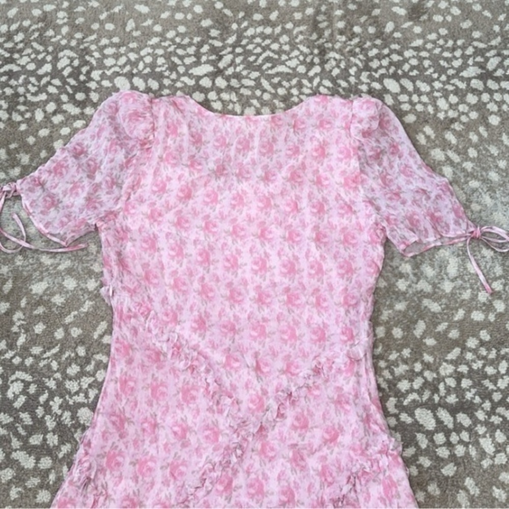 LoveShackFancy Posh‎ Pink “Rose Patch” Mini Dress… - image 10
